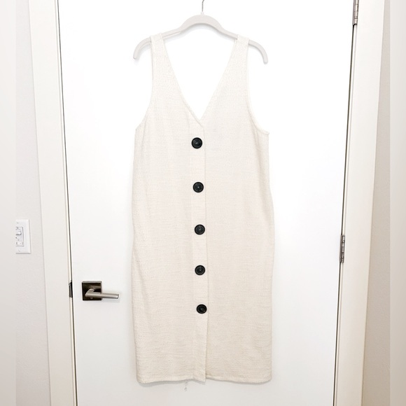 Zara Button Front Midi Dress - Picture 4 of 9